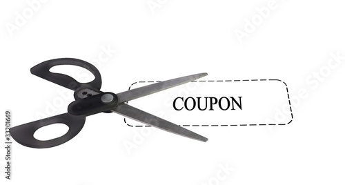 Photo: scissors with coupon scissors with coupon