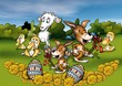 Illustration: Animals and Easter - Cartoon Illustration Animals and Easter - Cartoon Illustration