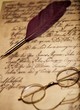 Vintage letter concept