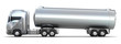 Oil Tanker truck. Isolated 3D image . MY OWN DESIGN