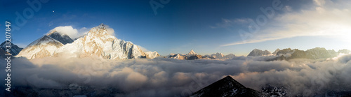 Photo: Panorama of Everst and Nuptse from Kala Patthar Panorama of Everst and Nuptse from Kala Patthar