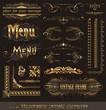 Vector: Ornate golden design elements & page decor Ornate golden design elements & page decor