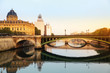 Seine river and Bridge in Paris, France