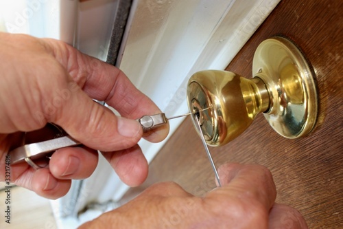 Photo: Locksmith Picking a lock Locksmith Picking a lock