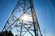 Strommast und Sonne