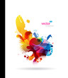 Abstract colorful splash illustration.