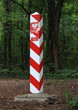 Republic of Poland border sign at forest Republic of Poland border sign at forest