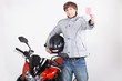 Young person with motorbike license