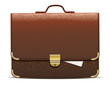 Brown leather briefcase.