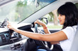 woman driver using GPS woman driver using GPS