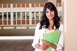 female university student inside school building
