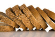 Photo: Sliced brown bread Isolated on a white background Sliced brown bread Isolated on a white background