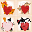 collection of kittens with the heart. love.
