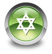 Green Glossy Pictogram "Star Of David"