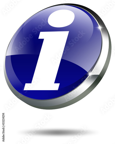 Illustration: info i information button 3d info i information button 3d