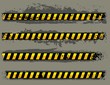 Vector grungy hazard stripes.