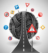 tangle ball of roads