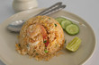 Shrimp fried rice on plate