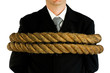 businessman tied up