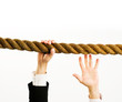 grasping rope