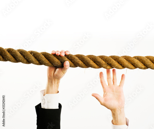Photo: grasping rope grasping rope
