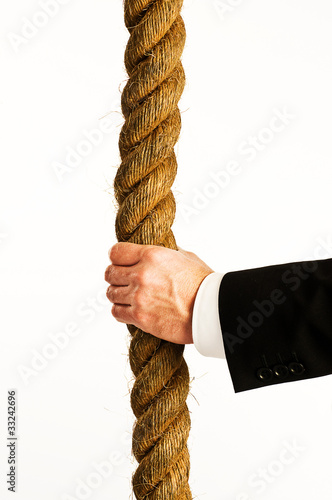Photo: gripping thick rope gripping thick rope