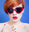 Lovely girl wearing sunglasses Lovely girl wearing sunglasses