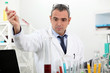 Man performing a chemistry experiment