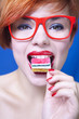 Cheerful candy girl
