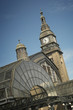 Clock tower of the main railwai station in Hamburg, Germany