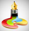 ink pen as symbol of visual ink pen as symbol of visual