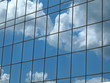 Clouds Reflection in Modern Office Block Windows