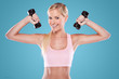 beautiful blonde fitness model
