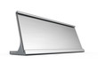 Empty Metal Desk Name Plate