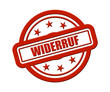 Sternen Stempel rot rel WIDERRUF