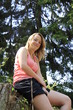 Hübsche Blondine beim Relaxen Hübsche Blondine beim Relaxen