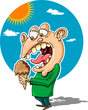 Man Eating Ice Cream