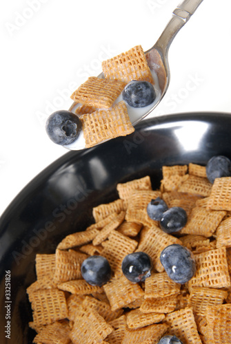 Photo: Cereal with blueberries Cereal with blueberries