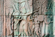 Ancient carving on the wall, angkor wat