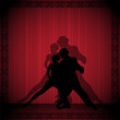 Vector illustration of a dancing couple