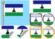 Flag Set Lesotho