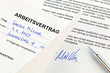 Arbeitsvertrag in deutscher Sprache