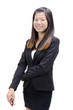 asian business girl with isolated white background