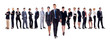 Business leaders walking