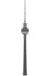 Vektor: detaillierter Fernsehturm Berlin - Kontur schneidbar detaillierter Fernsehturm Berlin - Kontur schneidbar