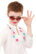 smiling woman with sunglasses