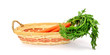 Front View Carrots in Basket