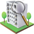 Immeuble à la loupe (détouré)