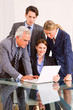 businessman and businesswoman during a meeting