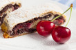 Foto: Poppy seed strudel with cherry. Poppy seed strudel with cherry.
